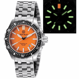 DAYNIGHT MIL T100  TRITIUM GREEN FLAT TUBES- ORANGE DIAL BRACELET