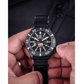 DAYNIGHT PC USA BLACK/ WHITE BEZEL TRITIUM AUTOMATIC T-100 SPECIAL EDITION