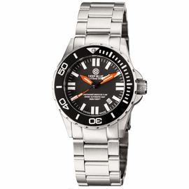 DAYNIGHT RESCUE T-100 AUTO TRITIUM- BLACK BEZEL /BLACK DIAL BLUE TUBES