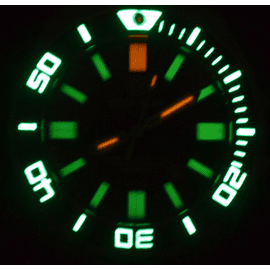 DayNight Scuba - Green Tritium Tubes Lume shot