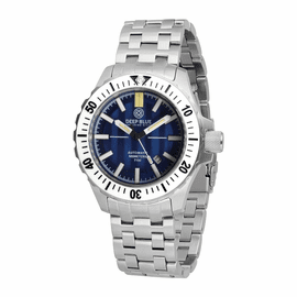 DAYNIGHT SS MIL OPS TRITIUM T-100 CERAMIC WHITE BEZEL -BLUE DIAL