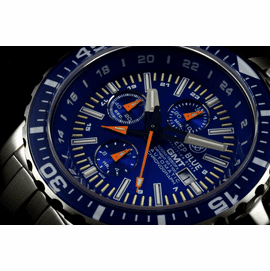 DAYNIGHT T-100 GMT AUTO CHRONOGRAPH   -SWISS MADE BLUE