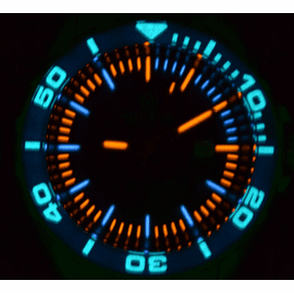 Daynight T-100 Swiss Automatic 63 Tritium Tubes  -Blue Dial Lume