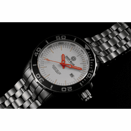 Daynight T-100 Tritium Swiss Auto Sapphire Bezel White Dial Orange Hands