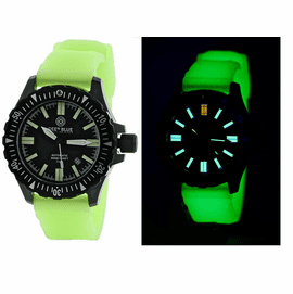 DAYNIGHT T100 OPS TRITIUM FLAT TUBES PVD CASE Green Luminous Strap