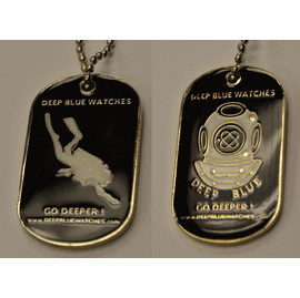 DEEP BLUE DOG TAG BLACK - LUMINOUS