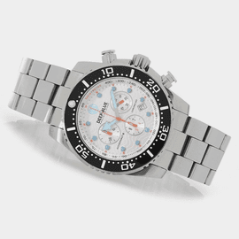 DEEP BLUE JUGGERNAUT III QUARTZ CHRONOGRAPH DIVER BLACK WHITE