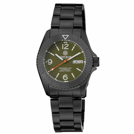 DEFENDER 1000 40MM AUTOMATIC PVD CASE GREEN DIAL BRACELET