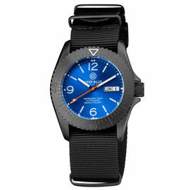 DEFENDER 1000 40MM AUTOMATIC PVD CASE LIGHT  BLUE SUNRAY DIAL STRAP