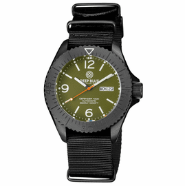 DEFENDER 1000 44MM AUTOMATIC PVD CASE GREEN DIAL STRAP