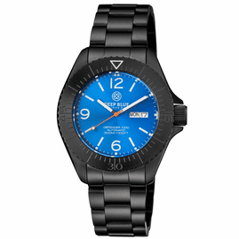 DEFENDER 1000 44MM AUTOMATIC PVD CASE LIGHT BLUE SUNRAY DIAL  BRACELET