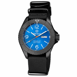 DEFENDER 1000 44MM AUTOMATIC PVD CASE LIGHT BLUE SUNRAY DIAL STRAP