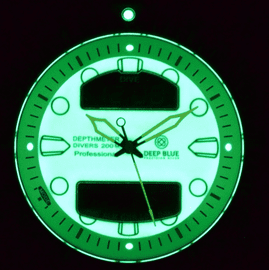 Depth Meter Ana Digi Lume Dial Lume shot