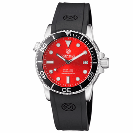 DIVER 1000 AUTOMATIC DIVER BLACK BEZEL RED  SUNRAY  DIAL