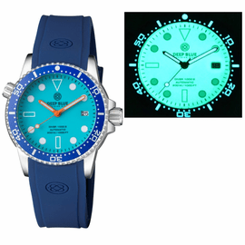 40MM DIVER 1000 AUTOMATIC DIVER BLUE BEZEL  BLUE FULL LUMINOUS DIAL STRAIGHT HANDS 