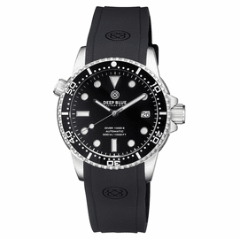 DIVER 1000 II 40MM AUTOMATIC DIVER BLACK CERAMIC BEZEL &#65533; BLACK GLOSSY DIAL SILVER HANDS