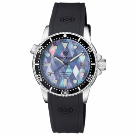 DIVER 1000 II 40MM AUTOMATIC DIVER BLACK CERAMIC BEZEL &#65533; MOTHER OF PEARL DIAMOND PATTERN  STRAP 