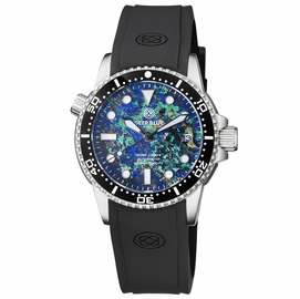 DIVER 1000 II 40MM AUTOMATIC DIVER BLACK CERAMIC BEZEL LABRADORITE PHOENIX STONE  DIAL DIAL STRAP 