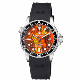 DIVER 1000 II 40MM AUTOMATIC DIVER BLACK CERAMIC BEZEL ORANGE ABALONE DIAL 