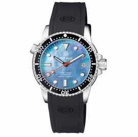 DIVER 1000 II 40MM AUTOMATIC DIVER BLACK CERAMIC BEZEL PLATINUM MOTHER OF PEARL DIAL 