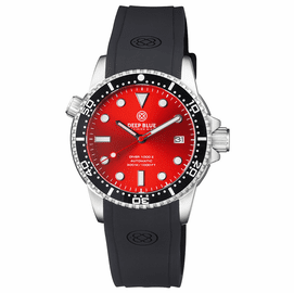DIVER 1000 II 40MM AUTOMATIC DIVER BLACK CERAMIC BEZEL RED SUNRAY DIAL 