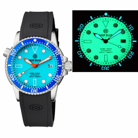 DIVER 1000 II 40MM AUTOMATIC DIVER BLUE CERAMIC BEZEL  BLUE FULL LUME DIAL STRAP  