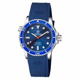DIVER 1000 II 40MM AUTOMATIC DIVER BLUE CERAMIC BEZEL -DARK BLUE SUNRAY DIAL RED SECOND HAND 