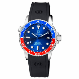 DIVER 1000 II  40MM  AUTOMATIC DIVER BLUE/RED CERAMIC BEZEL -BLUE DIAL BLUE HANDS       