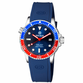 DIVER 1000 II  40MM  AUTOMATIC DIVER  BLUE/RED CERAMIC BEZEL - BLUE DIAL-RED HANDS  