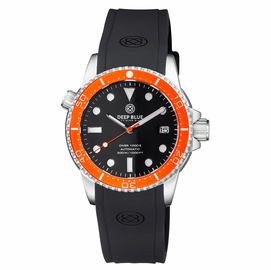 DIVER 1000 II 40MM AUTOMATIC DIVER ORANGE CERAMIC BEZEL  BLACK GLOSSY DIAL 