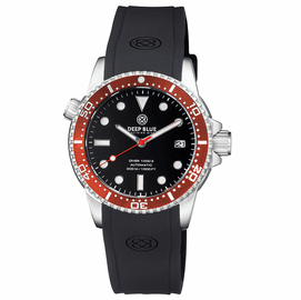 DIVER 1000 II 40MM AUTOMATIC DIVER RED CERAMIC BEZEL BLACK GLOSSY DIAL 