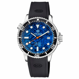 DIVER 1000 II 40MM  LIGHT BLUE METEORITE DIAL  AUTOMATIC DIVER  BLACK CERAMIC BEZEL STRAP 