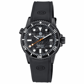 DIVER 1000 II 40MM  PVD CASE BLACK METEORITE DIAL AUTOMATIC DIVER  BLACK CERAMIC BEZEL STRAP 