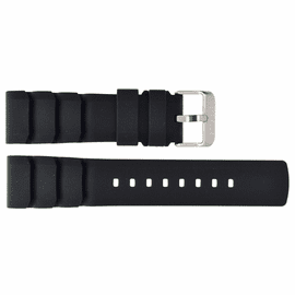 HYDRO 91 NATURAL RUBBER VENT ACCORDIAN SNUG FIT STRAP 22MM BLACK 