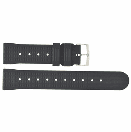 HYDRO 91 NATURAL RUBBER WAFFLE PATTERN STRAP 22MM BLACK