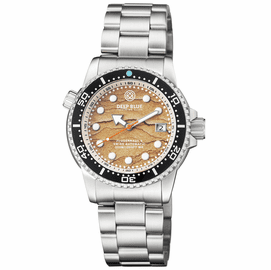 JUGGERNAUT 5 40MM SWISS AUTOMATIC DIVER BLACK CERAMIC BEZEL - DRAWING STONE DIAL - BRACELET