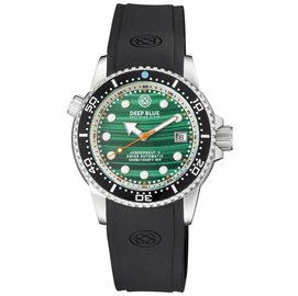 JUGGERNAUT 5 40MM SWISS AUTOMATIC DIVER BLACK CERAMIC BEZEL - MALACHITE DIAL