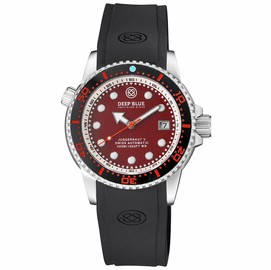 JUGGERNAUT 5 40MM SWISS AUTOMATIC DIVER BLACK CERAMIC BEZEL - RED JASPER DIAL