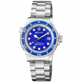JUGGERNAUT 5 40MM SWISS AUTOMATIC DIVER BLUE CERAMIC BEZEL - BLUE LAPIS LAZOULI DIAL - BRACELET