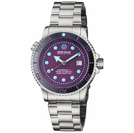 JUGGERNAUT 5 44MM AUTOMATIC DIVER BLACK CERAMIC BEZEL - PURPLE DIAL - BLUE HANDS
