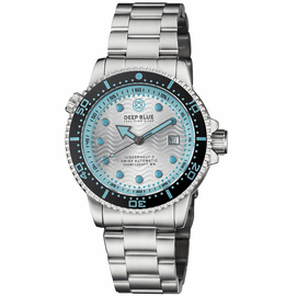 JUGGERNAUT 5 44MM AUTOMATIC DIVER BLACK CERAMIC BEZEL - WHITE DIAL - BLUE HANDS