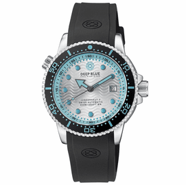 JUGGERNAUT 5 44MM SWISS AUTOMATIC DIVER BLACK CERAMIC BEZEL - LIGHT BLUE WHITE DIAL - STRAP