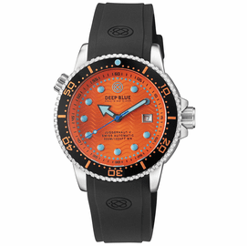 JUGGERNAUT 5 44MM SWISS  AUTOMATIC DIVER BLACK CERAMIC BEZEL - ORANGE DIAL - STRAP