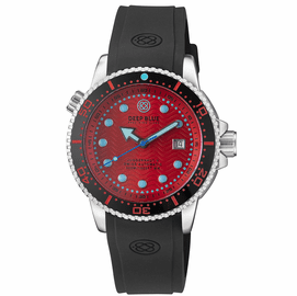 JUGGERNAUT 5 44MM SWISS AUTOMATIC DIVER BLACK CERAMIC BEZEL - RED DIAL - STRAP