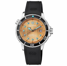 JUGGERNAUT 5 44MM SWISS AUTOMATIC DIVER BLACK CERAMIC BEZEL - SALMON DIAL- - STRAP