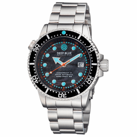JUGGERNAUT IV SWISS AUTOMATIC BLACK BEZEL BLACK MOTHER OF PEARL DIAL BRACELET