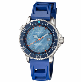 JUGGERNAUT IV SWISS AUTOMATIC  BLUE DIVER MOTHER OF PEARL  DIAL STRAP