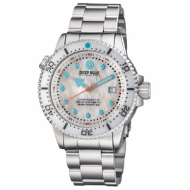 JUGGERNAUT IV SWISS AUTOMATIC  DIVER MOTHER OF PEARL WHITE DIAL BRACELET