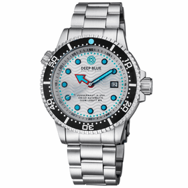 JUGGERNAUT IV USA  SWISS AUTOMATIC  DIVER #9 BLACK/WHITE BEZEL -  WHITE DIAL BRACELET