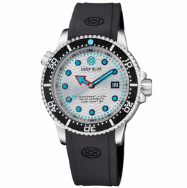 JUGGERNAUT IV USA  SWISS AUTOMATIC  DIVER #9 BLACK/WHITE BEZEL -  WHITE DIAL STRAP